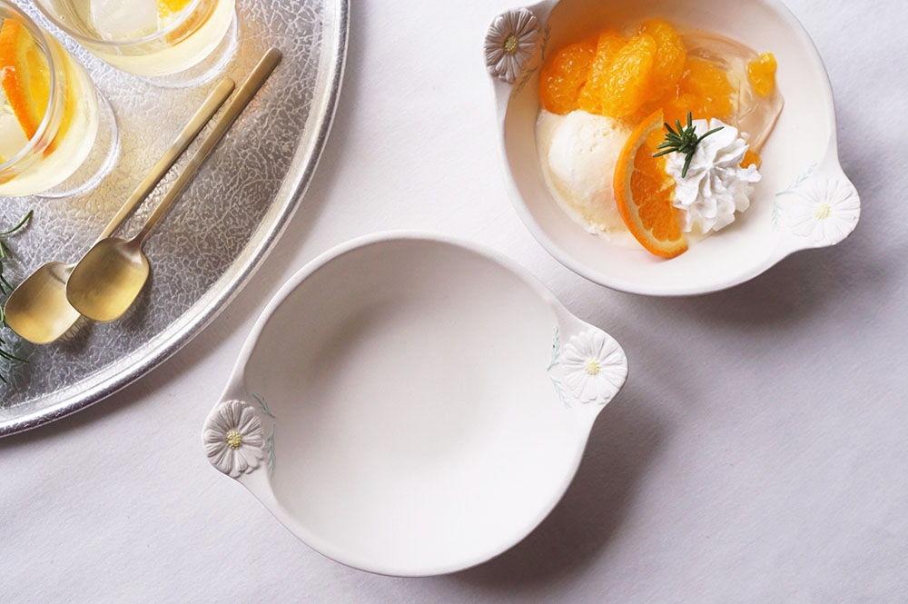 ホワイト お花ボウル マーガレット