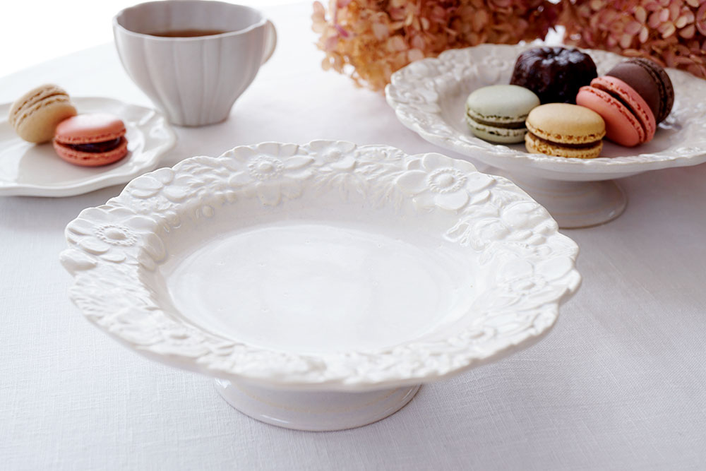 コンポート皿 ６寸リース アネモネ